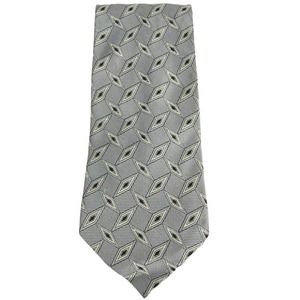 RBM Collection‎ Silver Black Accent Silk Tie Mens